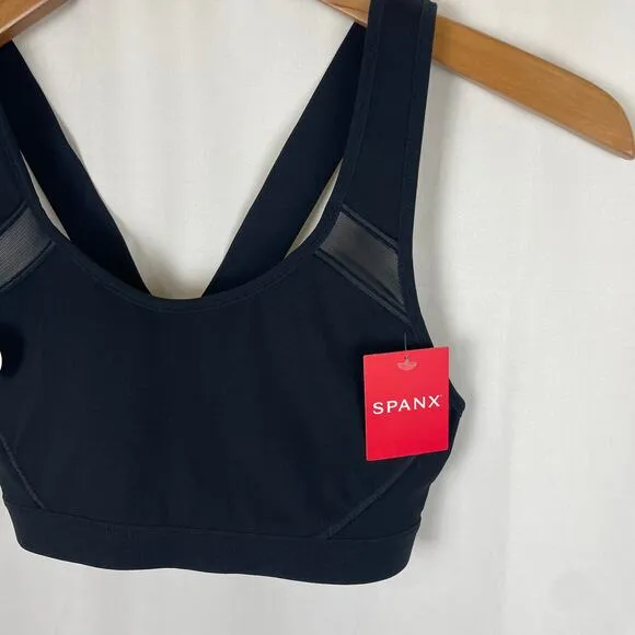 Spanx Medium Impact Core Sports Bra Black 50181R Size XS