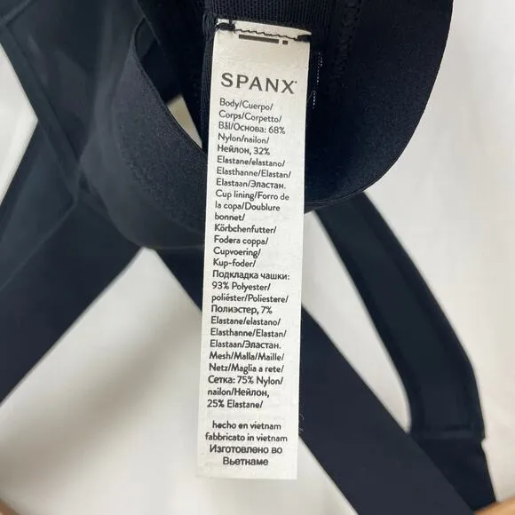 Spanx Medium Impact Core Sports Bra Black 50181R Size XS