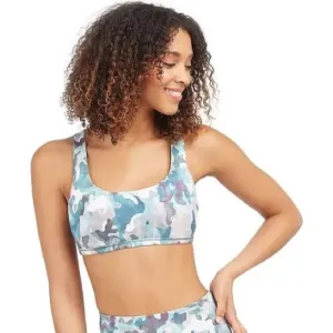SPANX New Printed Low Impact Sports Bra M Camo