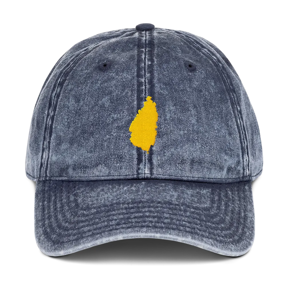 St. Lucia Gold Vintage Cotton Twill Cap