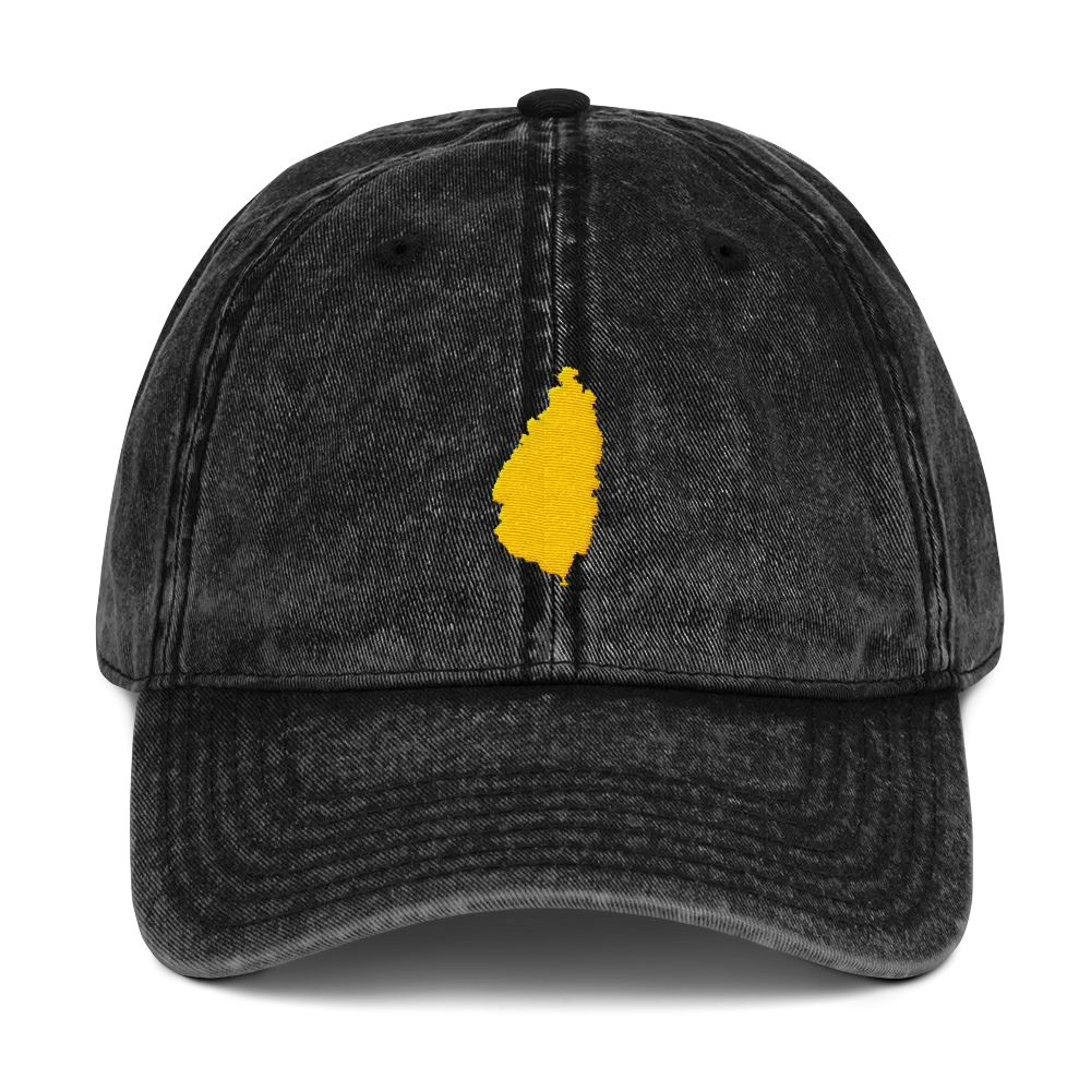 St. Lucia Gold Vintage Cotton Twill Cap