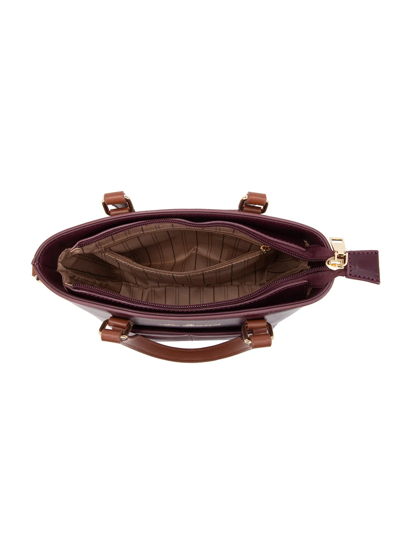 STELLA 2 PIECE VEGAN TOTE SET- XB-2335-CHOC/TAN- SALE