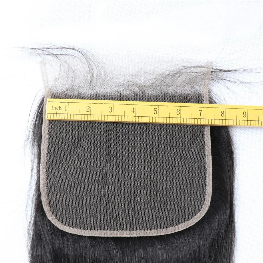 Straight Human Hair Closure 7*7 Lace Remy Lace Closure Natural Color MYLOCKME