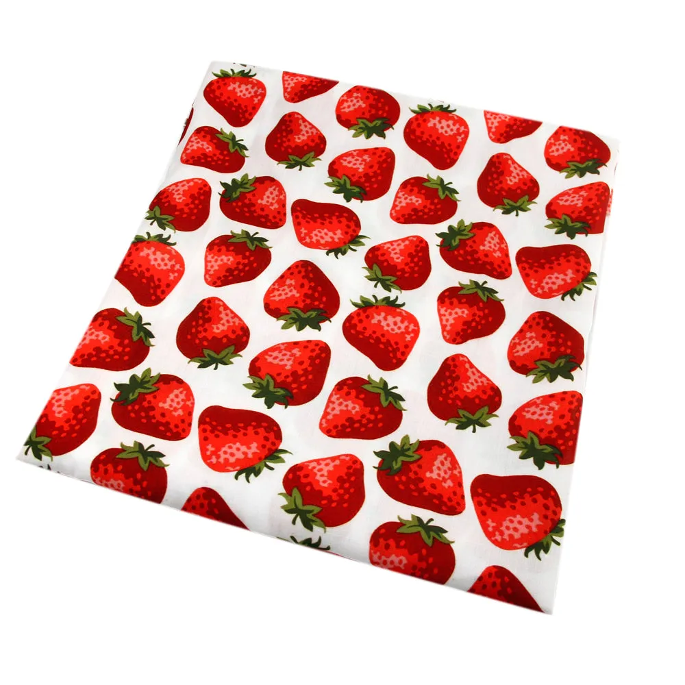 Strawberry Theme Printed Fabric