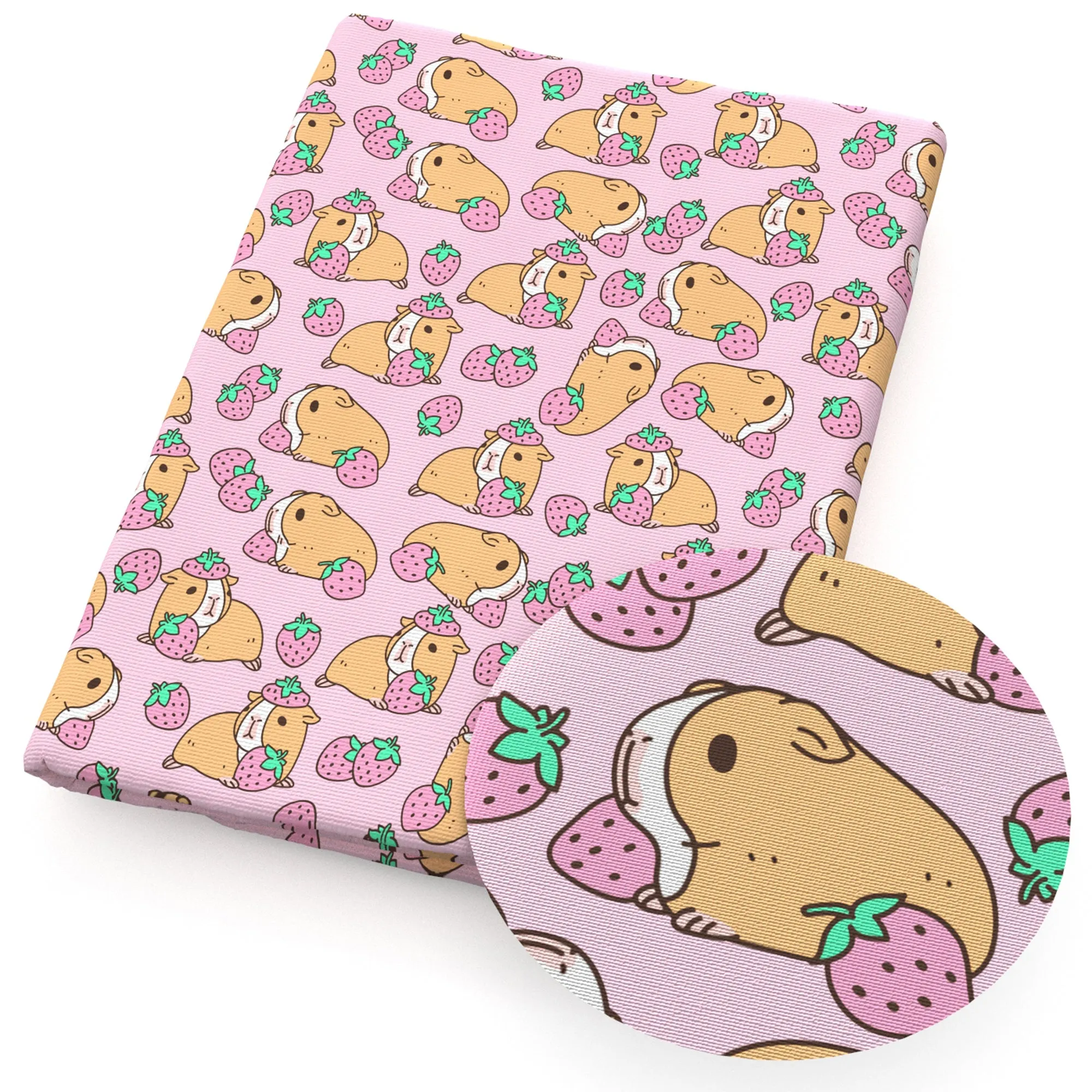 Strawberry Theme Printed Fabric