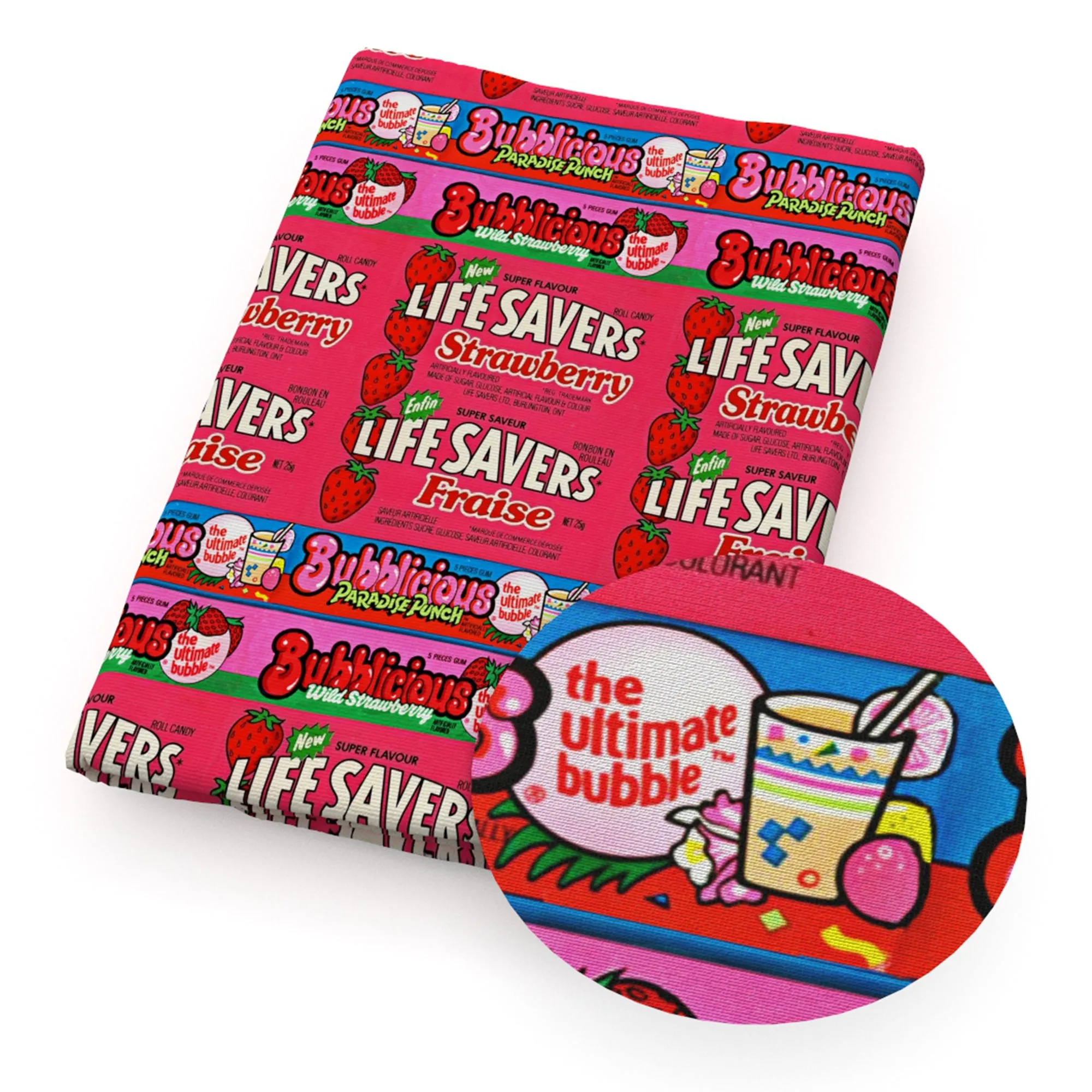 Strawberry Theme Printed Fabric