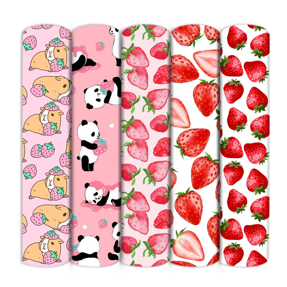 Strawberry Theme Printed Fabric