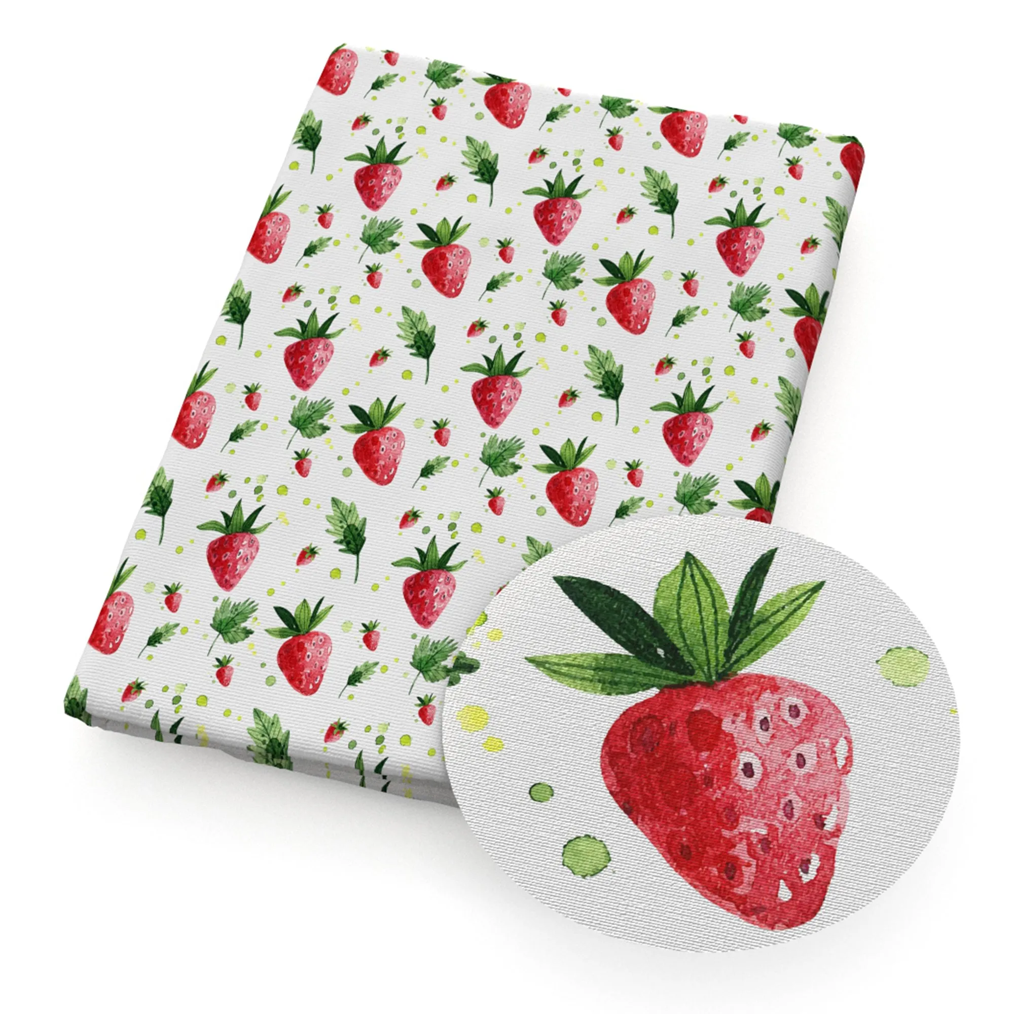 Strawberry Theme Printed Fabric