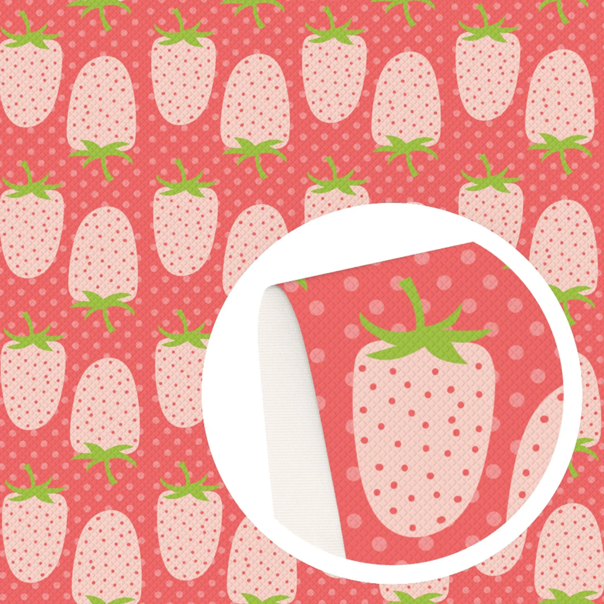 Strawberry Theme Printed Fabric