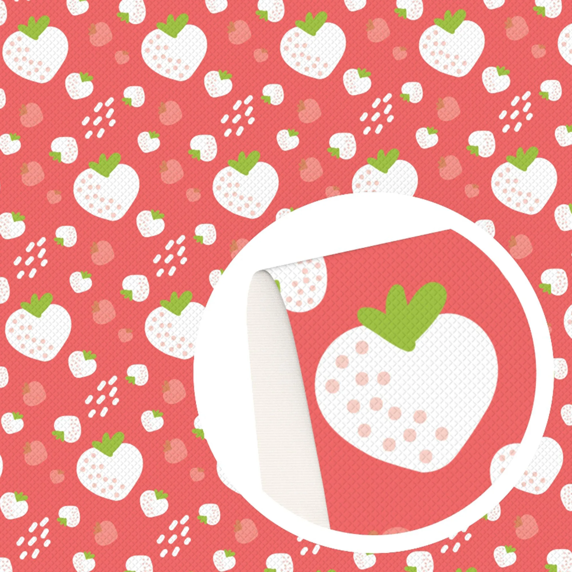 Strawberry Theme Printed Fabric