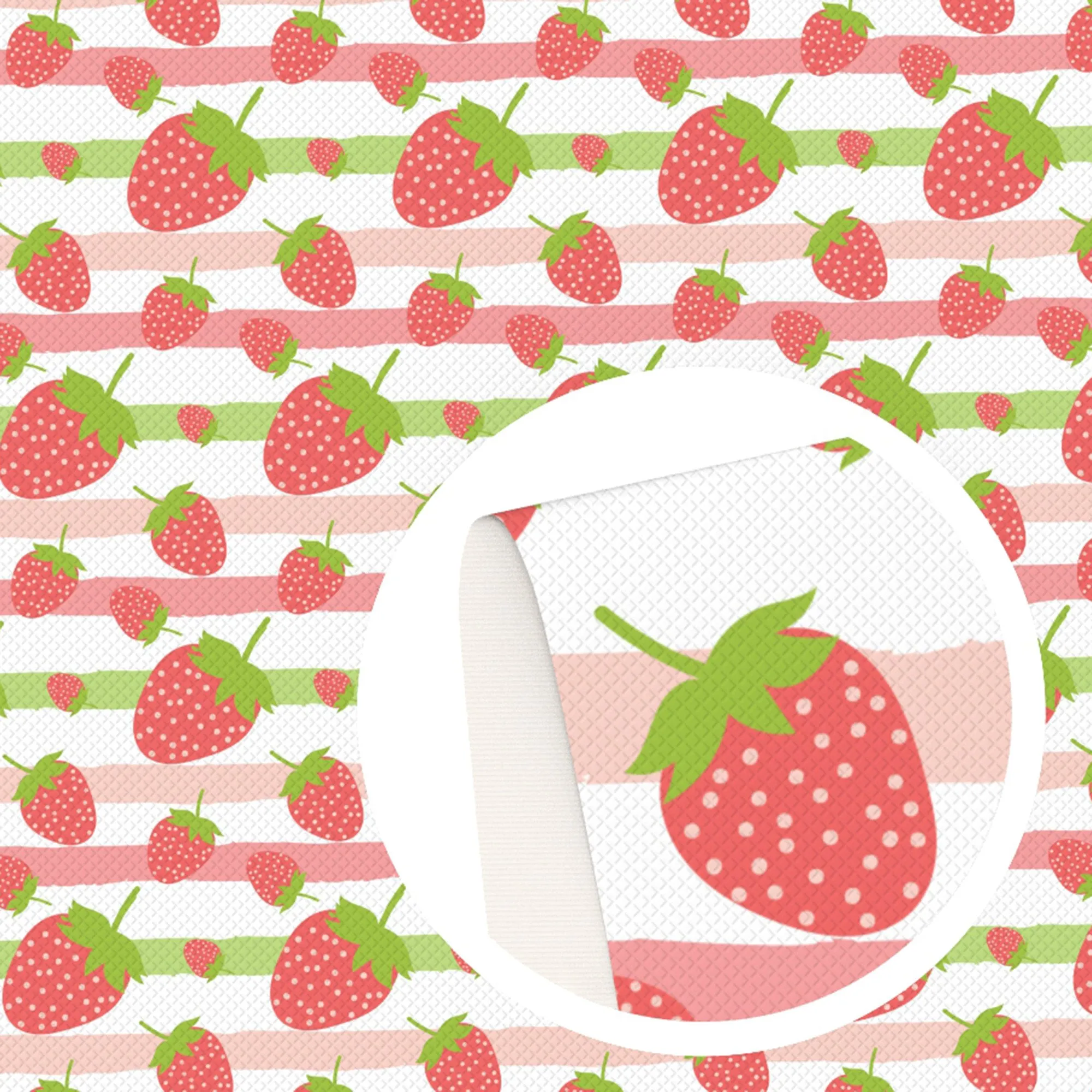 Strawberry Theme Printed Fabric