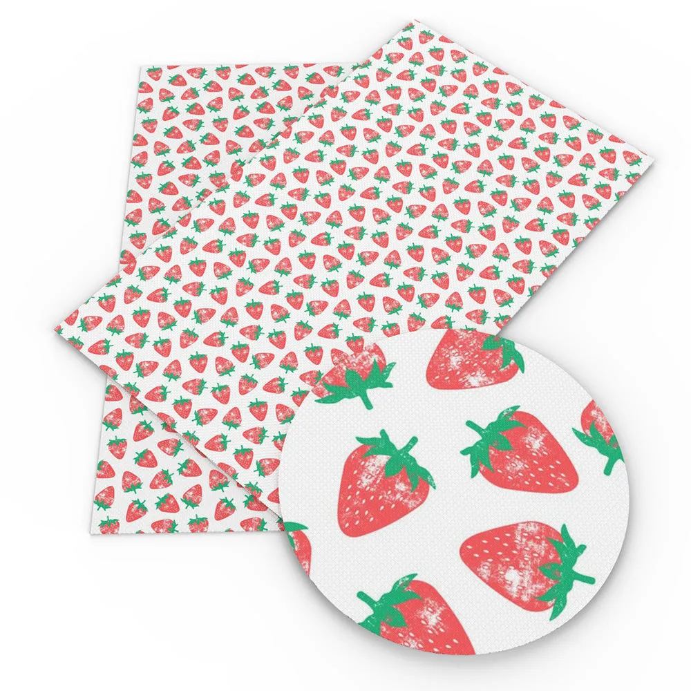 Strawberry Theme Printed Fabric