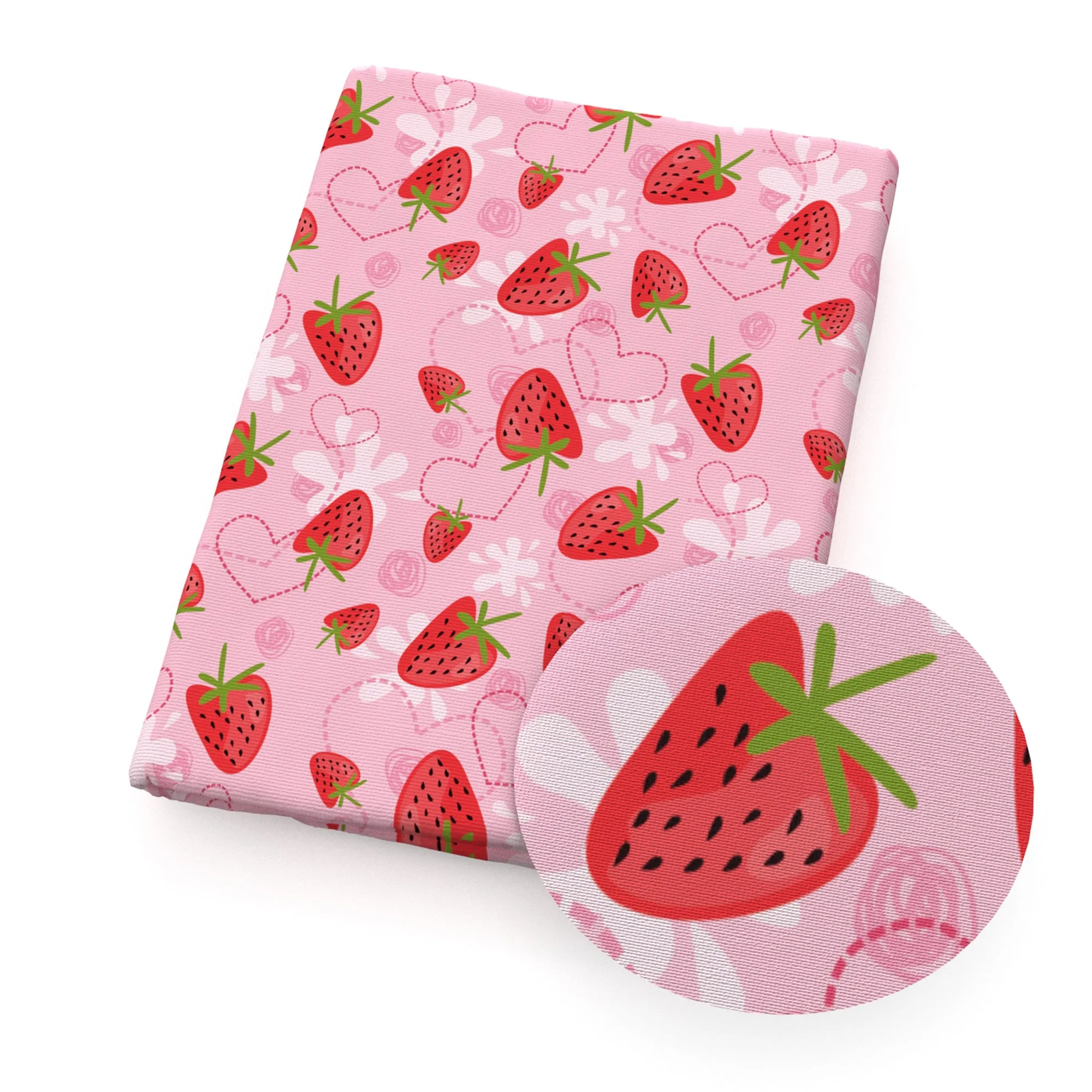 Strawberry Theme Printed Fabric