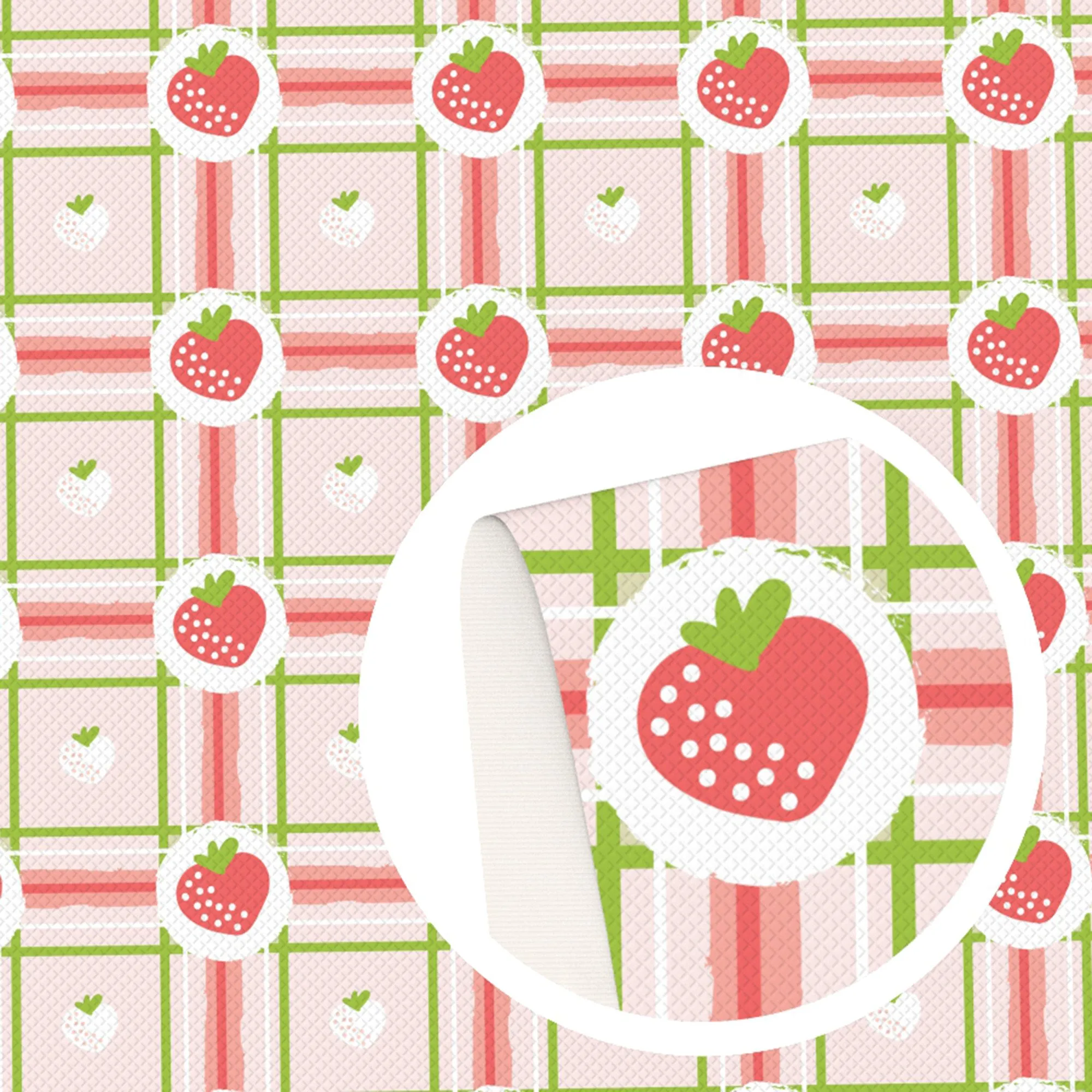 Strawberry Theme Printed Fabric