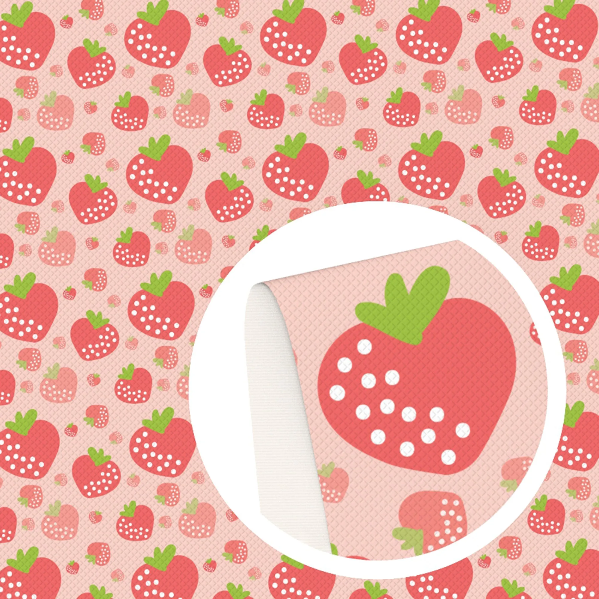 Strawberry Theme Printed Fabric