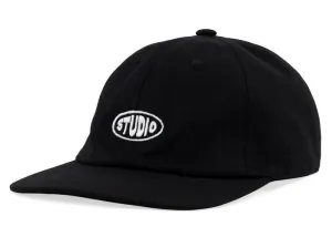 Studio Bubble 6 Panel Strapback Cap Black