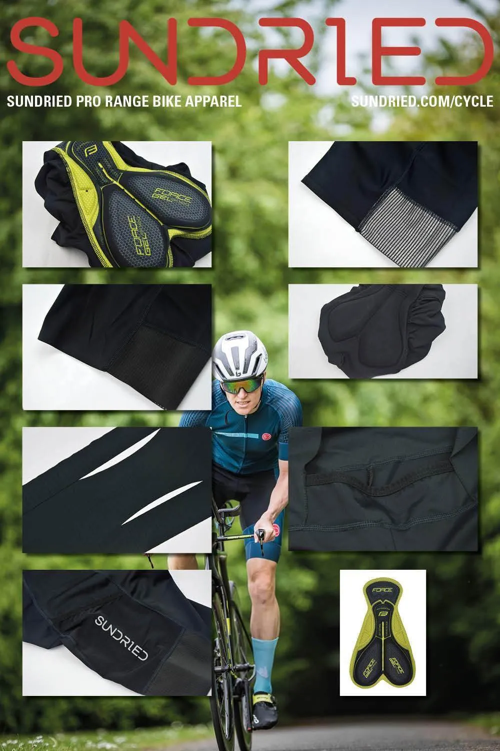 Sundried Stealth Bib Shorts With Side Pocket