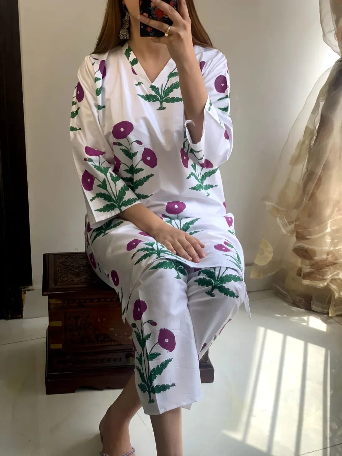 Sunflower printed 2pcs