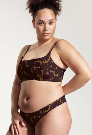 Surf Bikini Top "Buri" in hibiscus print