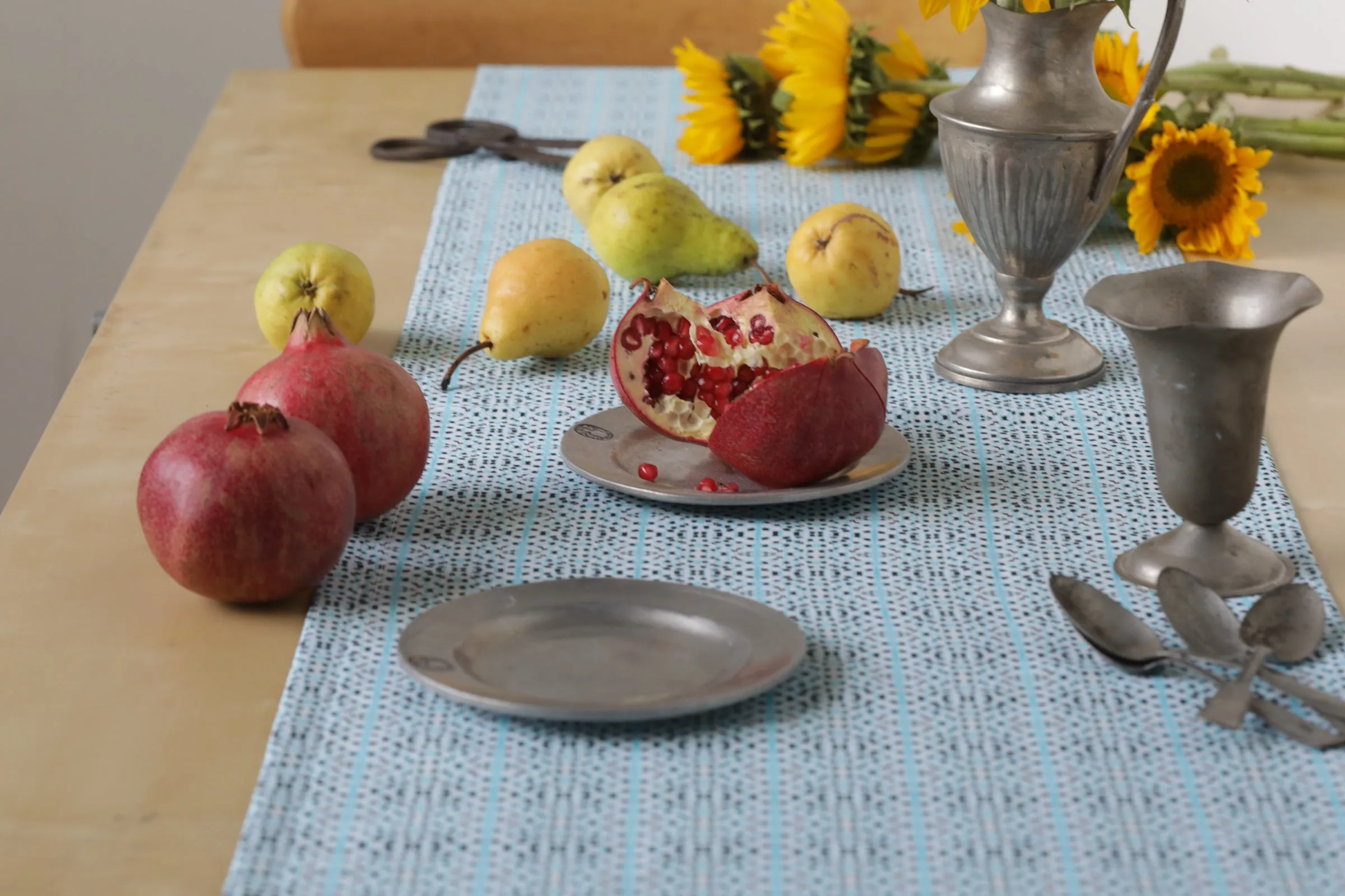 Table Runner <br/> Solomon's Song, Turquoise