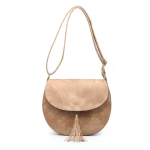 Tan Tassel Saddle Bag