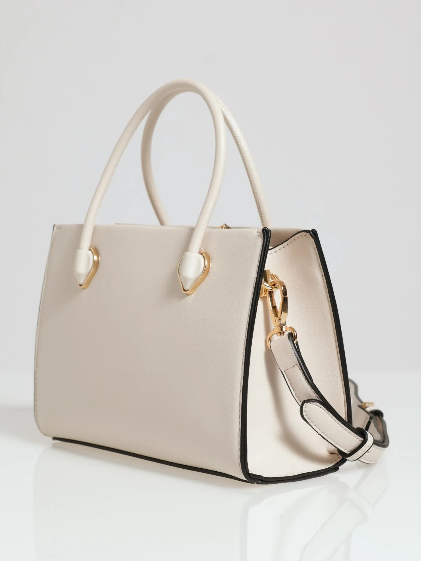 Tear Drop Small Shopper Bag - White