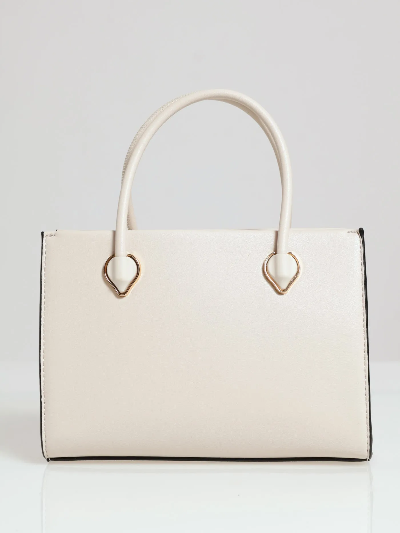 Tear Drop Small Shopper Bag - White