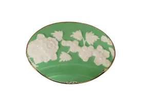 Textured Flowers on Green Belt Buckle