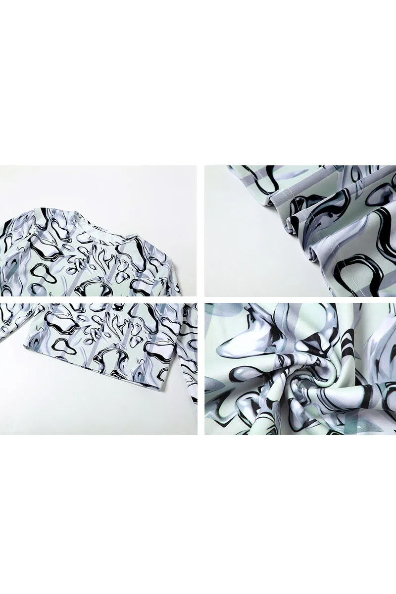 TF0454 Graphic Crop Top