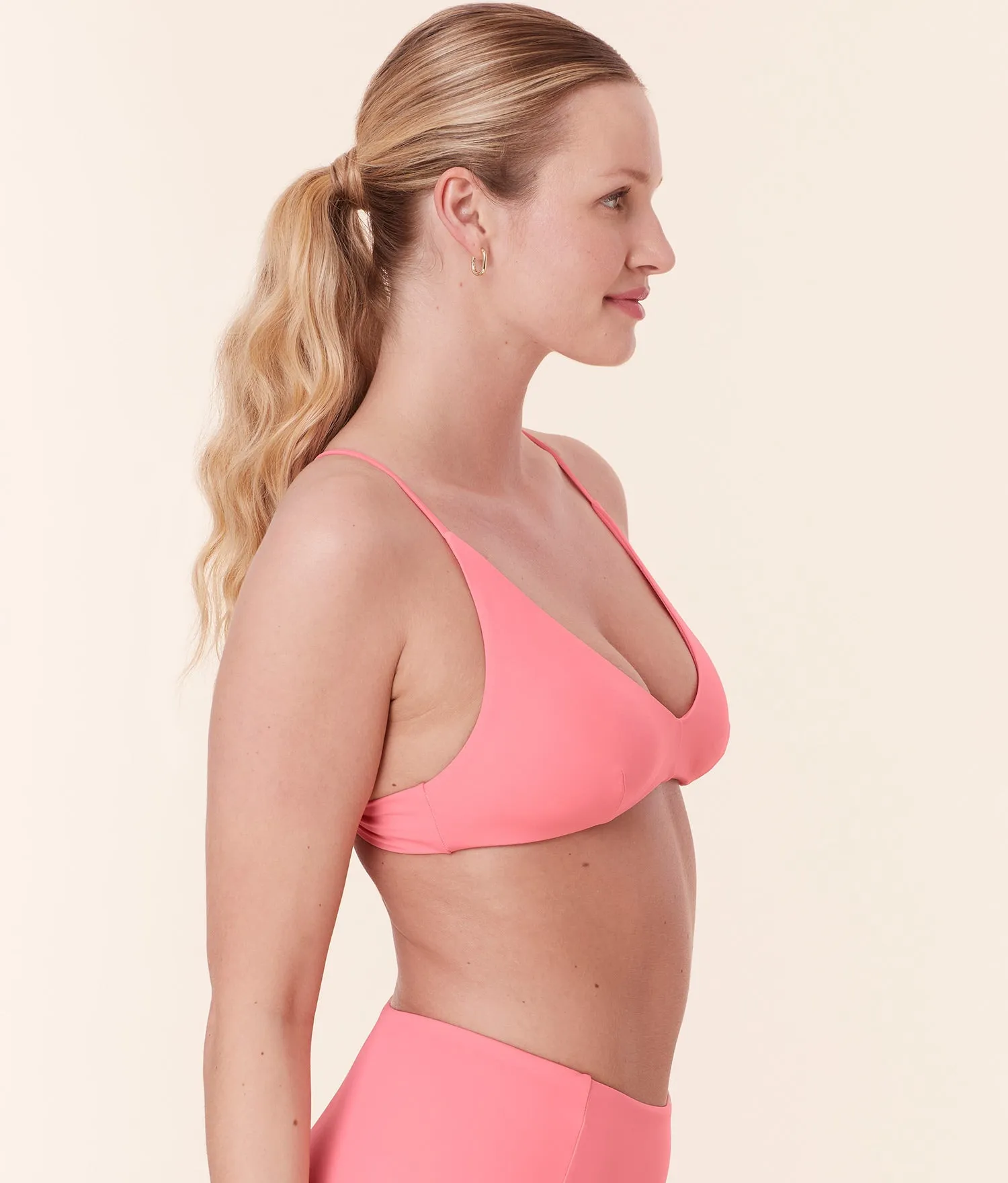 The Elwood Bikini Top - Eco Nylon - Petal