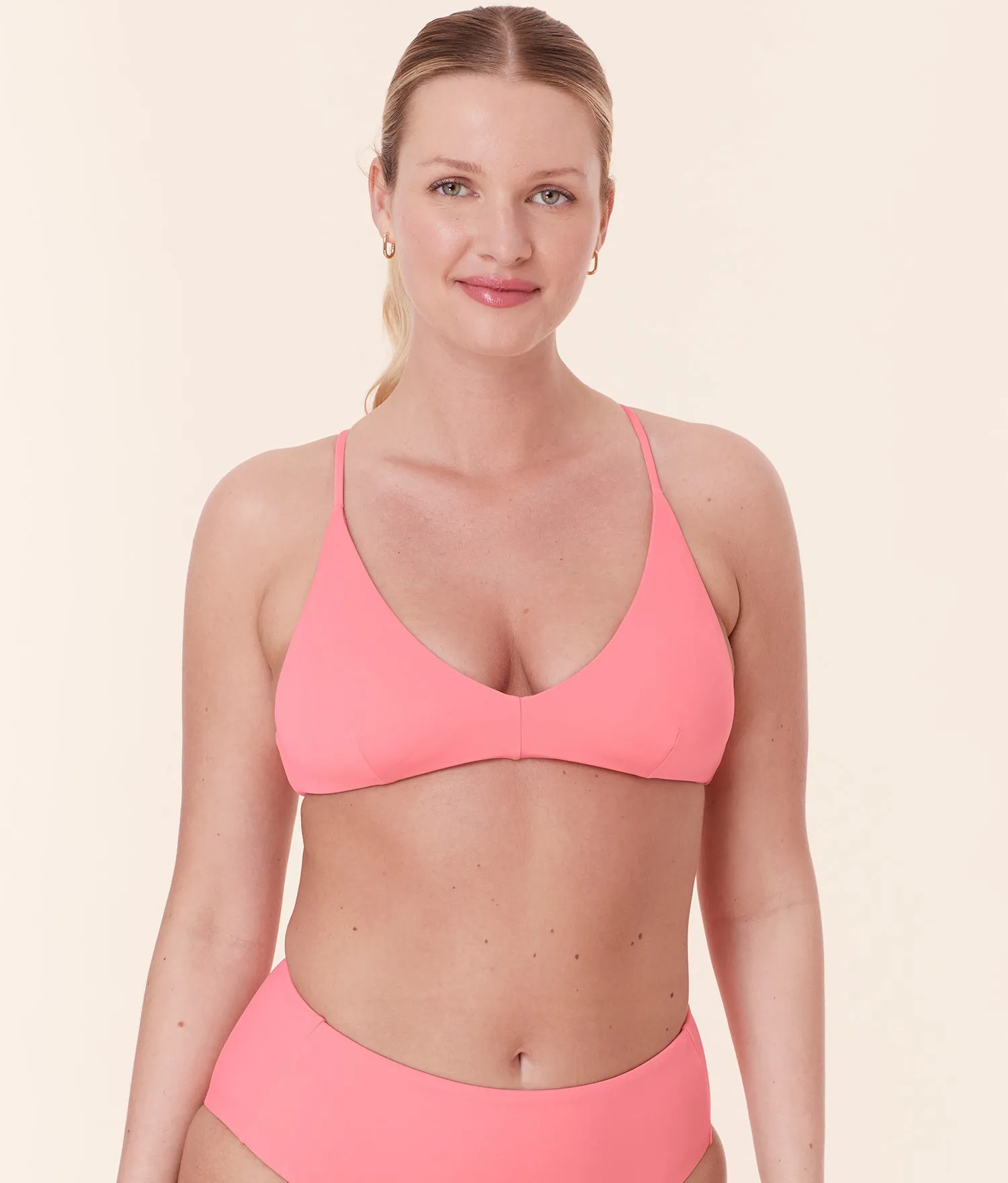 The Elwood Bikini Top - Eco Nylon - Petal