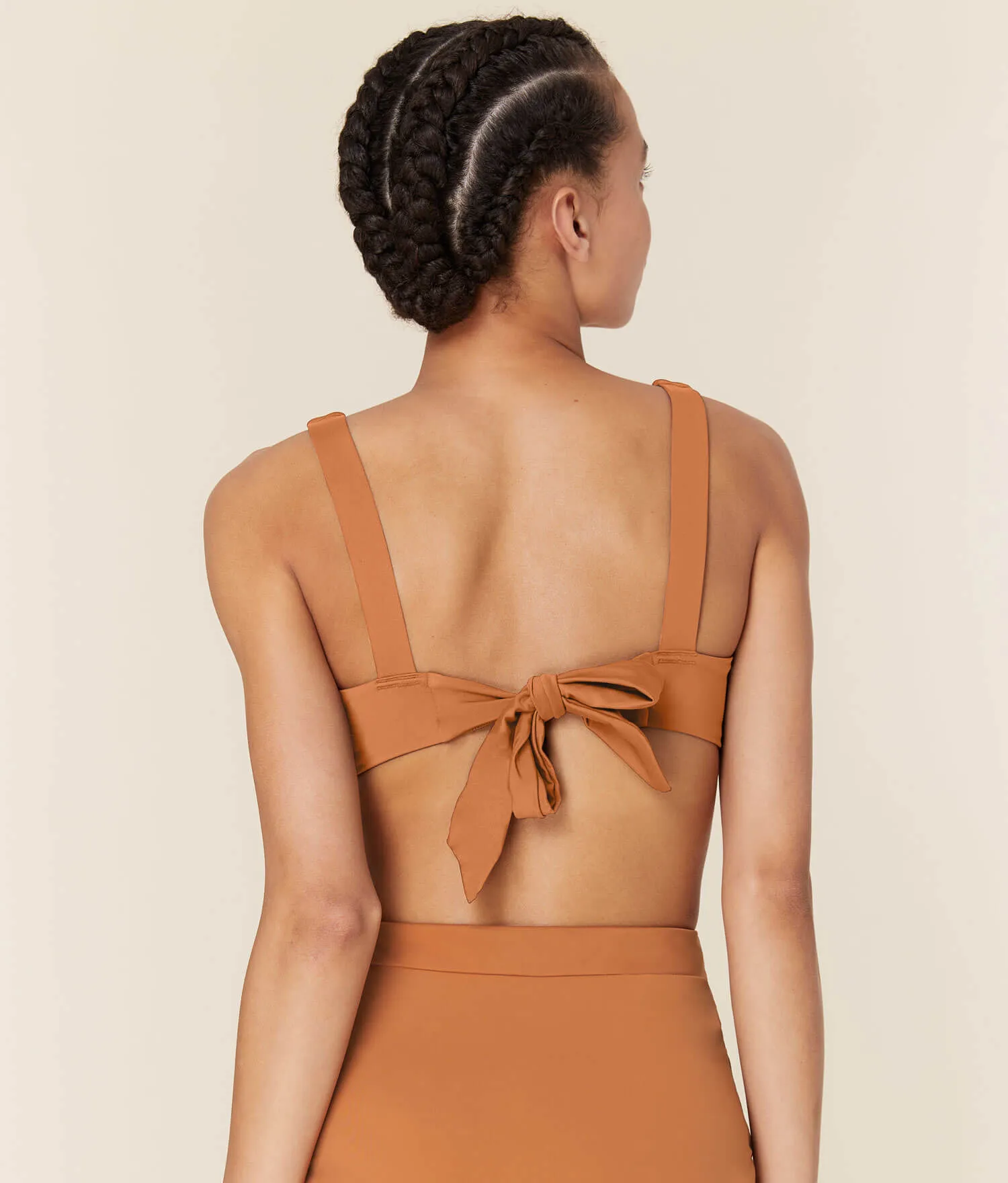 The Honolulu Bikini Top - Eco Nylon - Chestnut