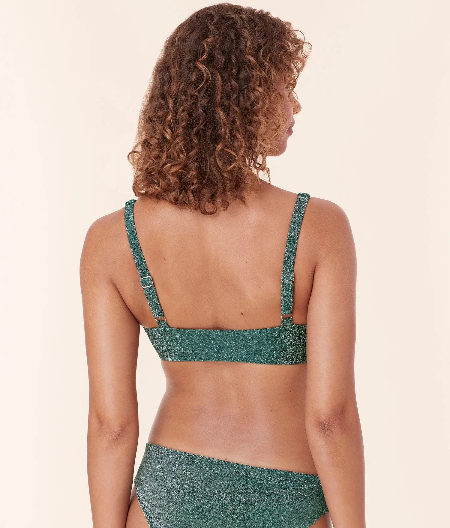The Lipari Bikini Top - Glitter - Cascade