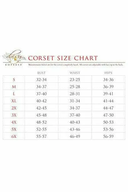 Top Drawer Black Brocade Steel Boned Underbust Corset w/Buckles