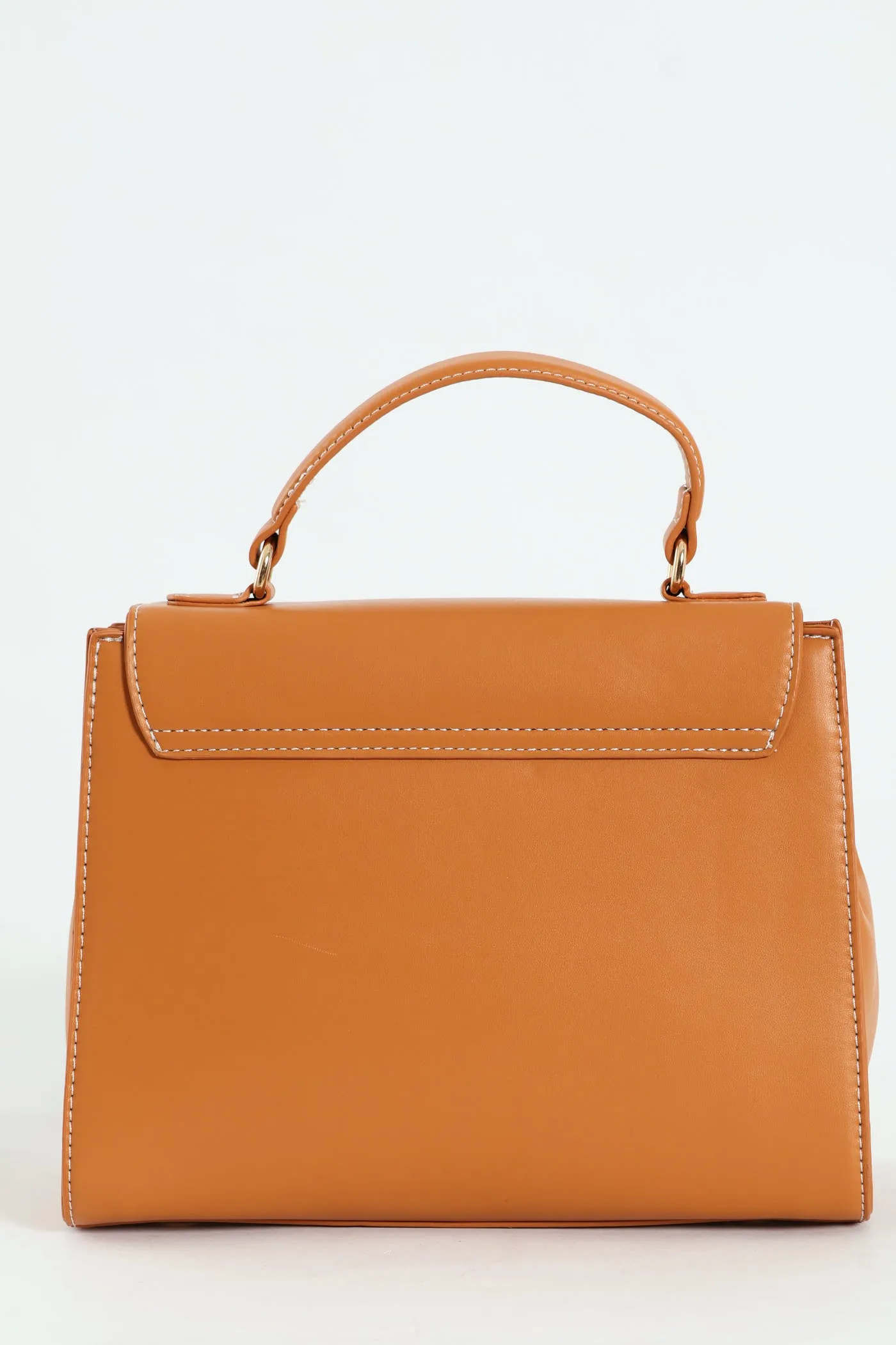 Top Handle Satchel - Tan