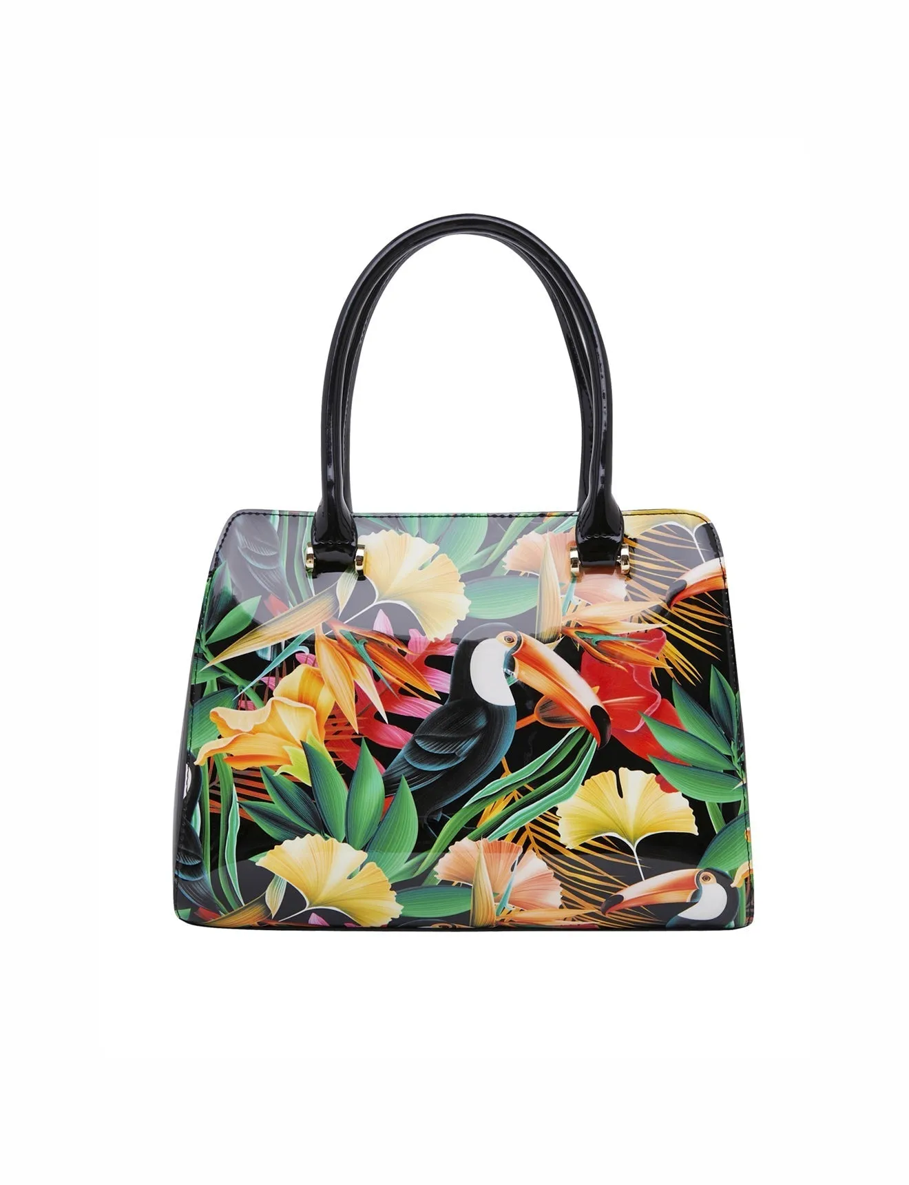 TOUCAN LEATHER GRIP HANDLE BAG- SN34-0343- SALE