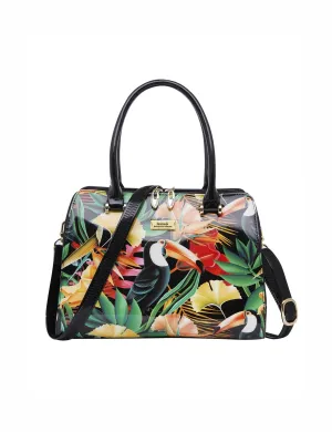 TOUCAN LEATHER GRIP HANDLE BAG- SN34-0343- SALE