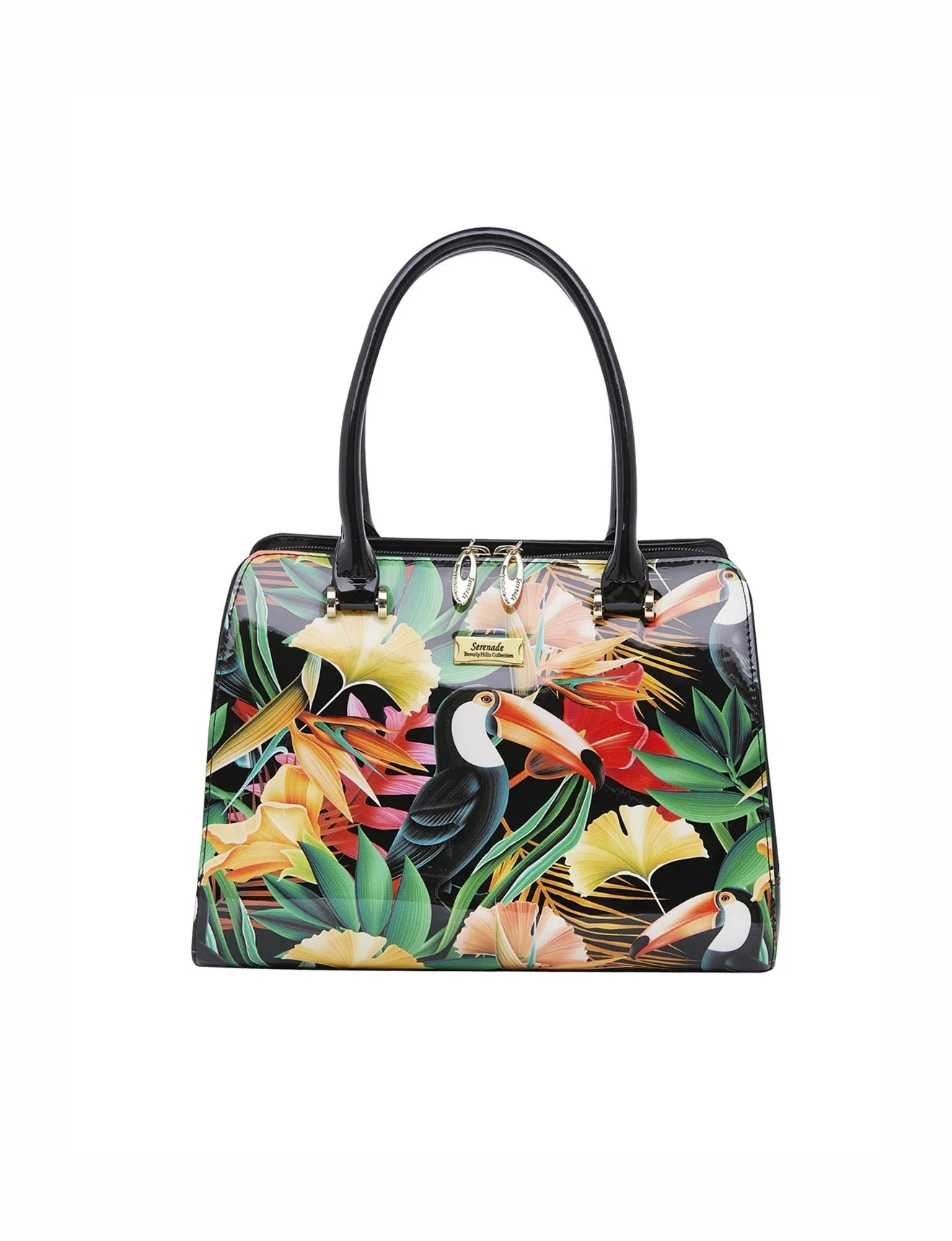 TOUCAN LEATHER GRIP HANDLE BAG- SN34-0343- SALE