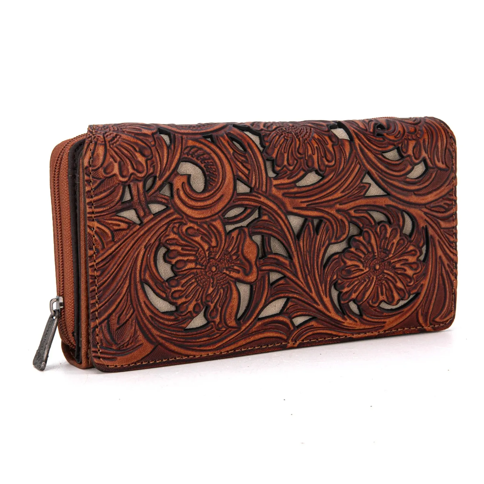 Trinity Ranch Floral Tooled Wallet