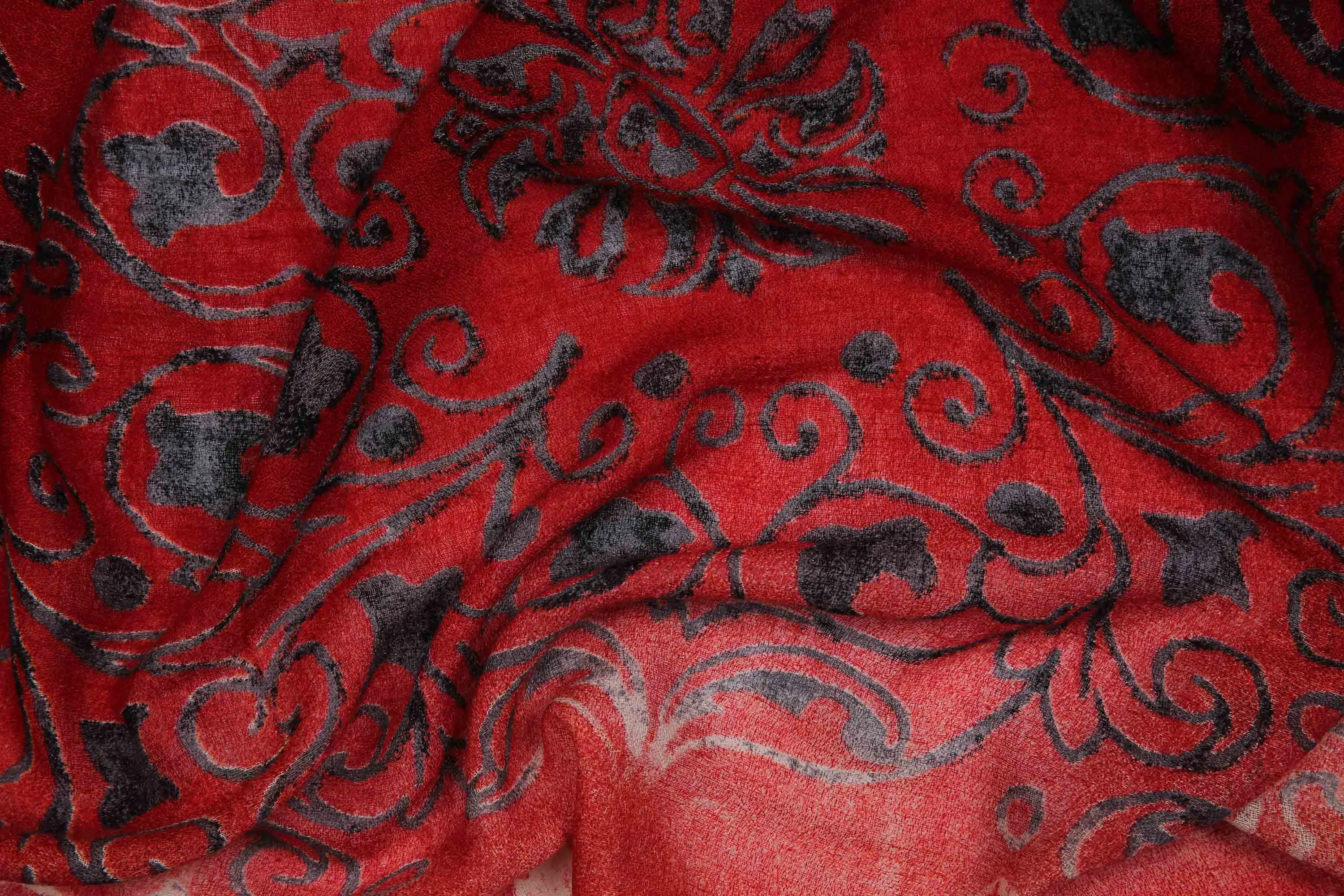 Truly Red Silk Cashmere Scarf