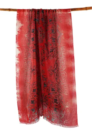 Truly Red Silk Cashmere Scarf