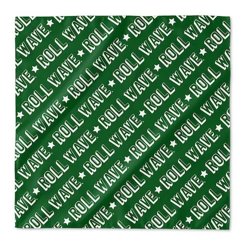 Tulane Roll Wave Stars Bandana Top