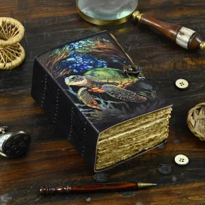 Turtle Leather Journal Rustic Vintage Leather