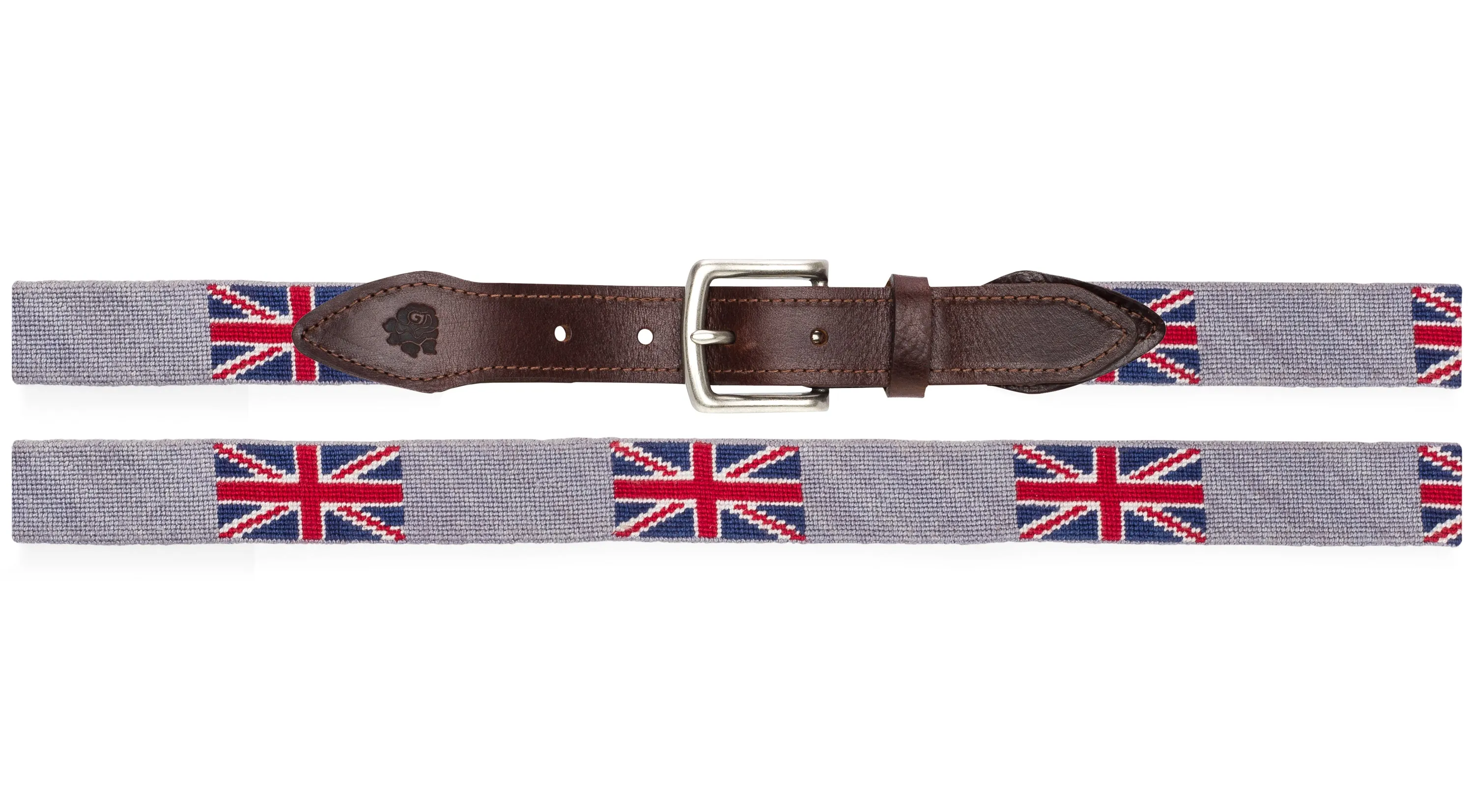 Union Jack Needlepoint Belt