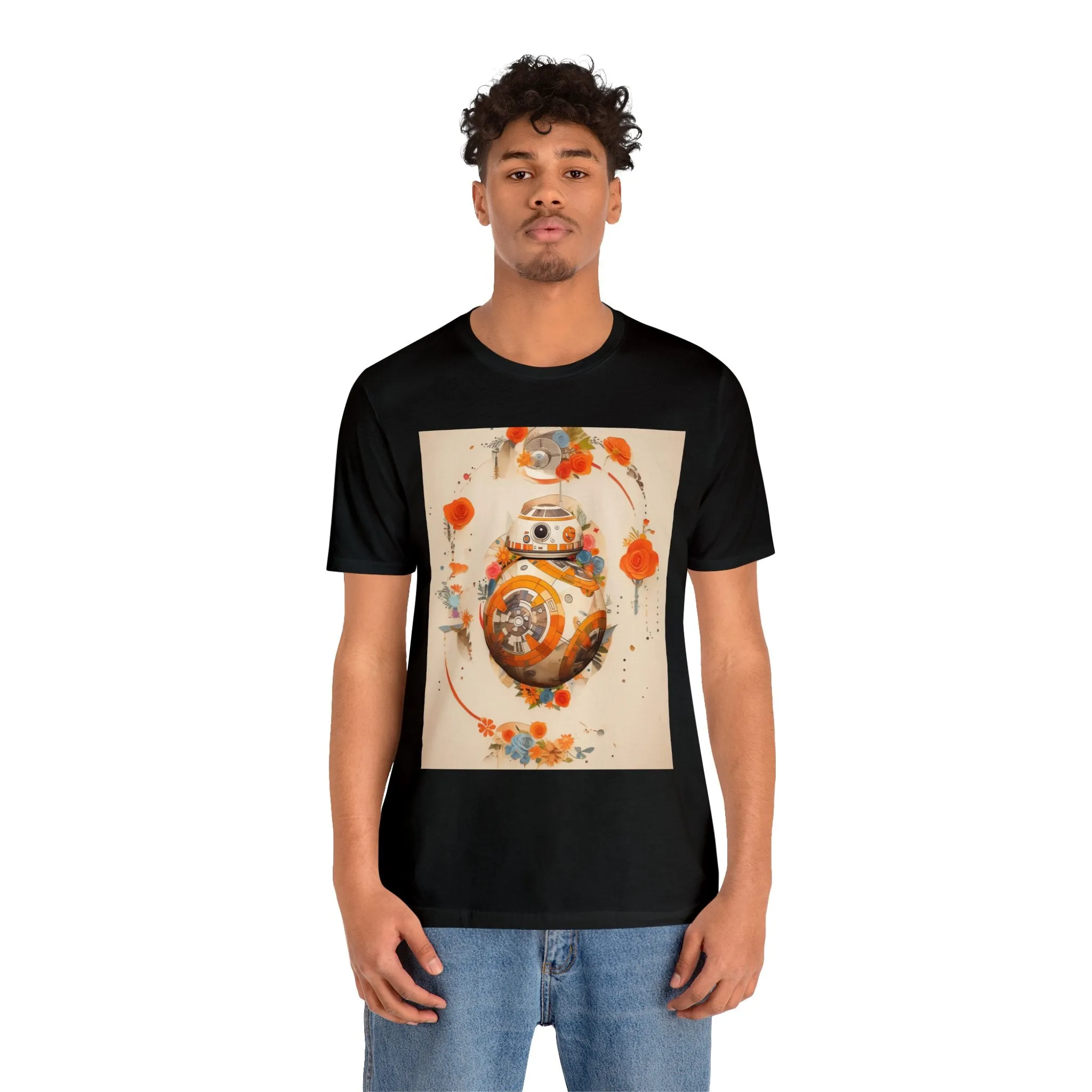 Unisex Jersey Short Sleeve Tee - BB-8 Paper Cut Craft Illustration