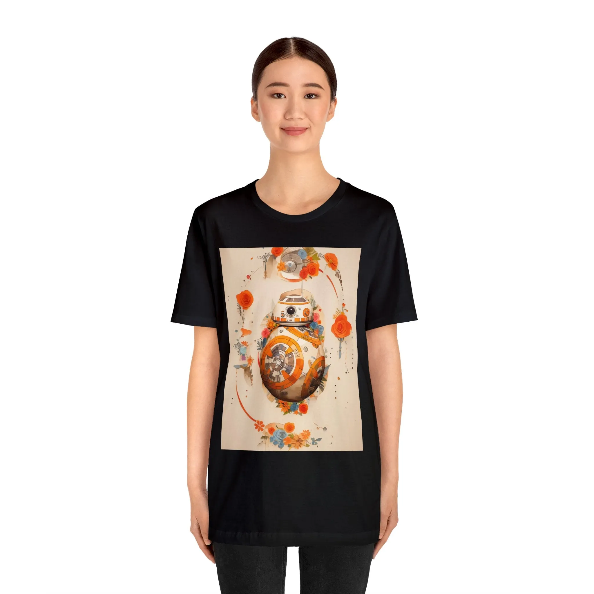 Unisex Jersey Short Sleeve Tee - BB-8 Paper Cut Craft Illustration