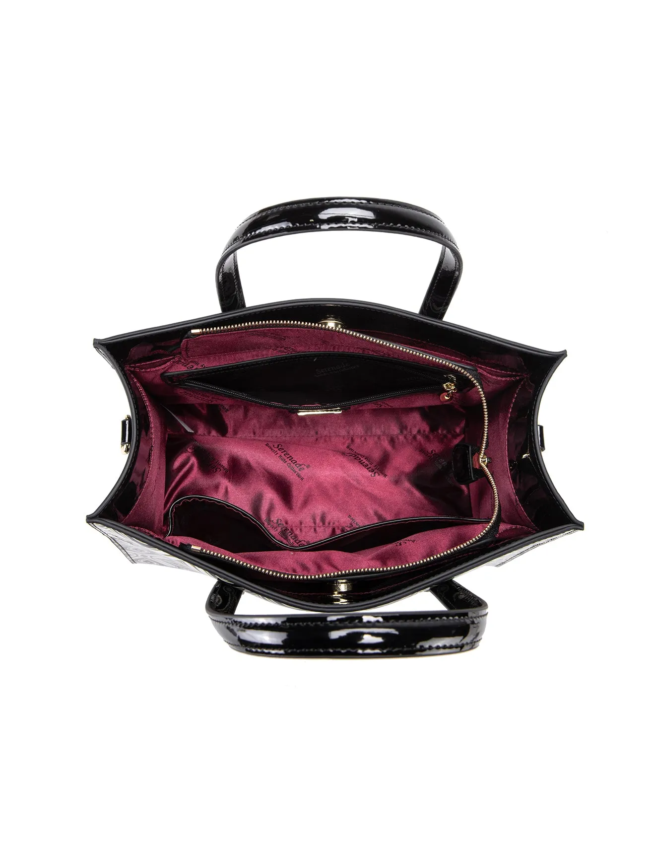 VALENTINA PATENT LEATHER GRIP HANDLE BAG-SN51-0821- NEW IN