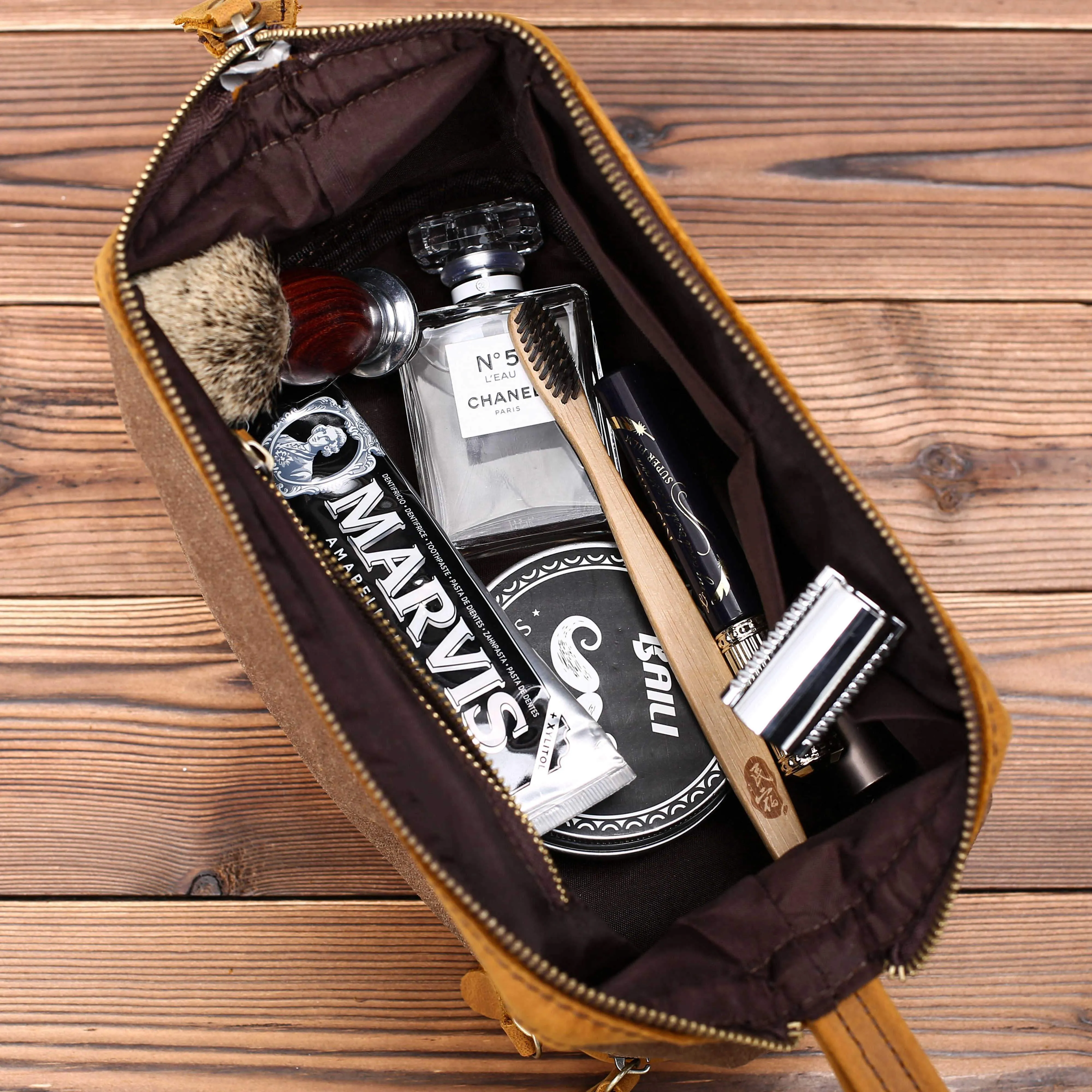 Valentines Day Gift Mens Toiletry bag Groomsman Gift