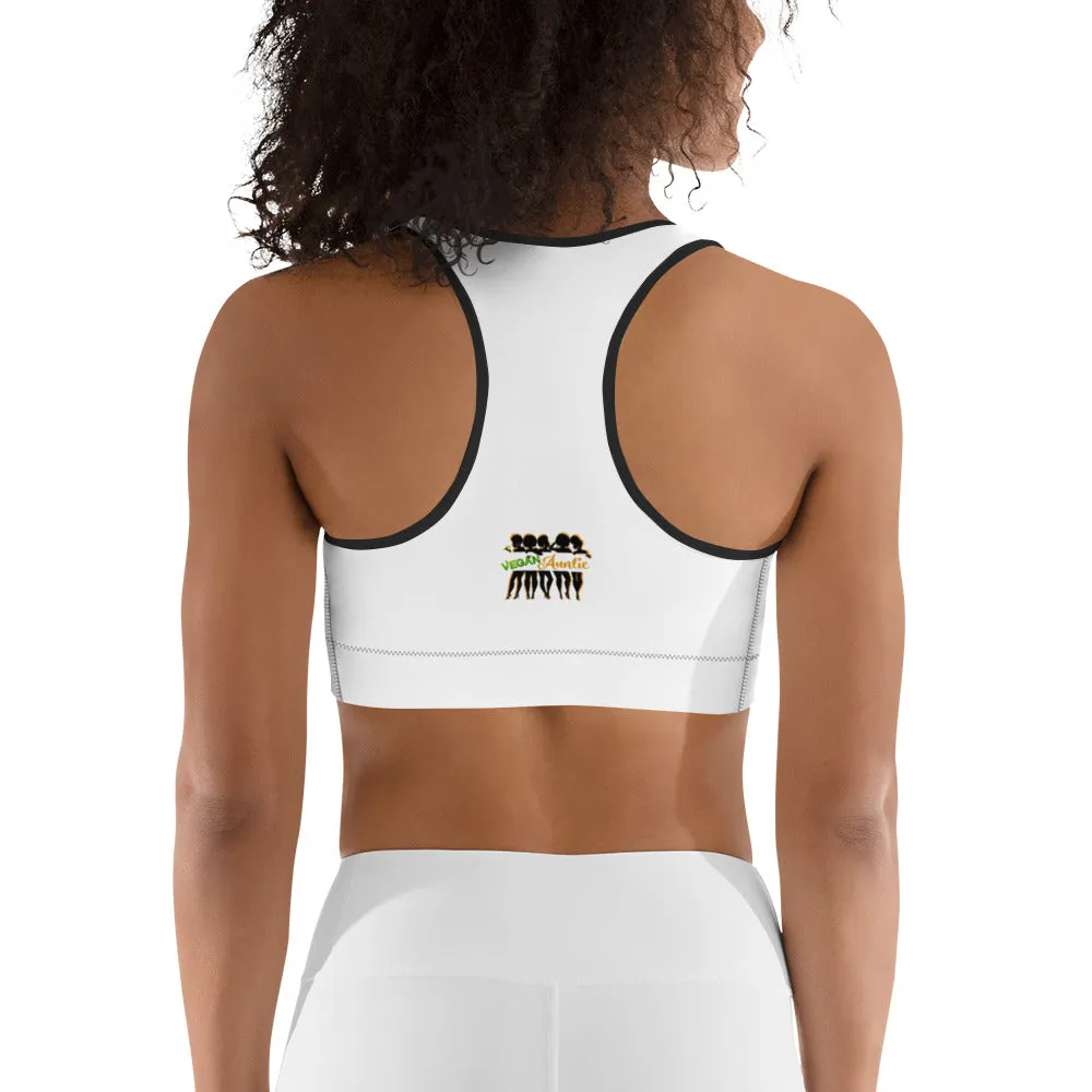 Vegan Auntie Sports bra (white)