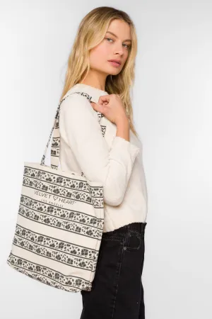 Velvet Heart Floral Bag
